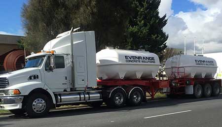 Evenrange concrete tanker